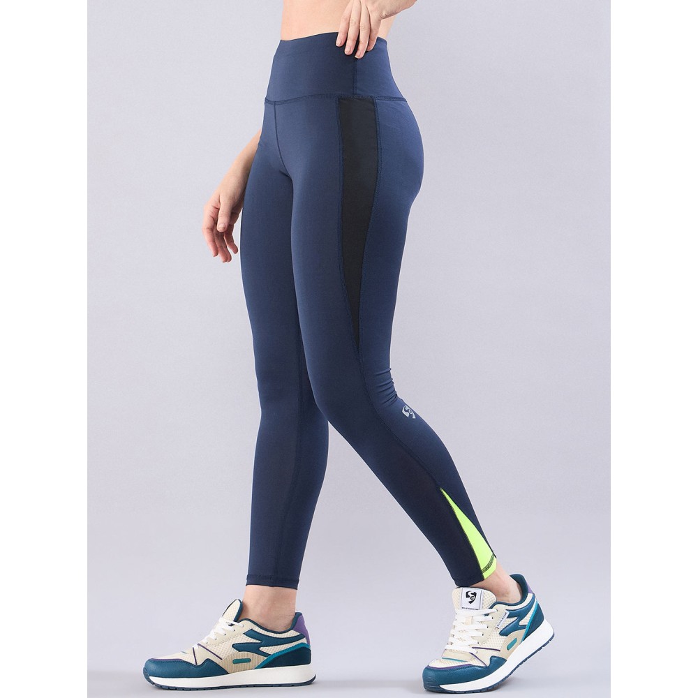 SG Women's Leggings, S, Navy/fluro/black