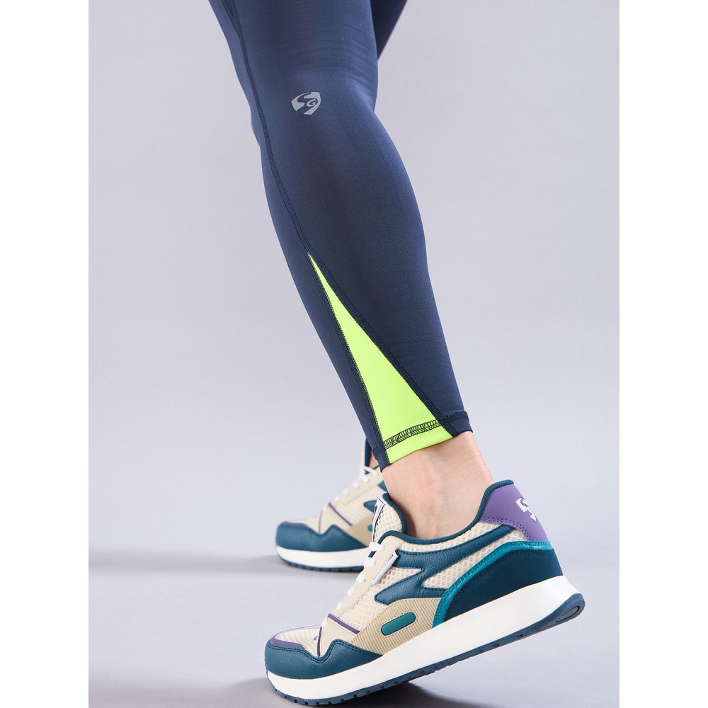 SG Women's Leggings, S, Navy/fluro/black