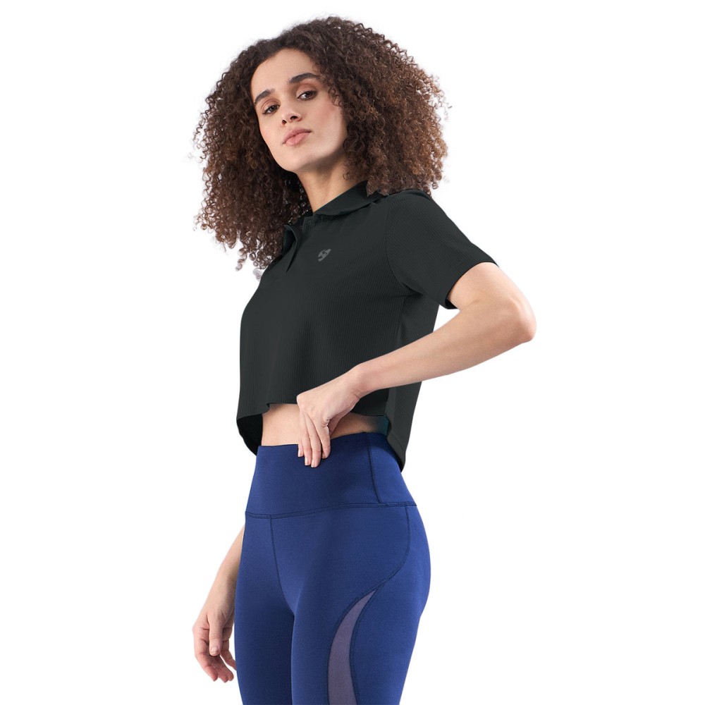 SG Women's Polo T-Shirt, S, Black
