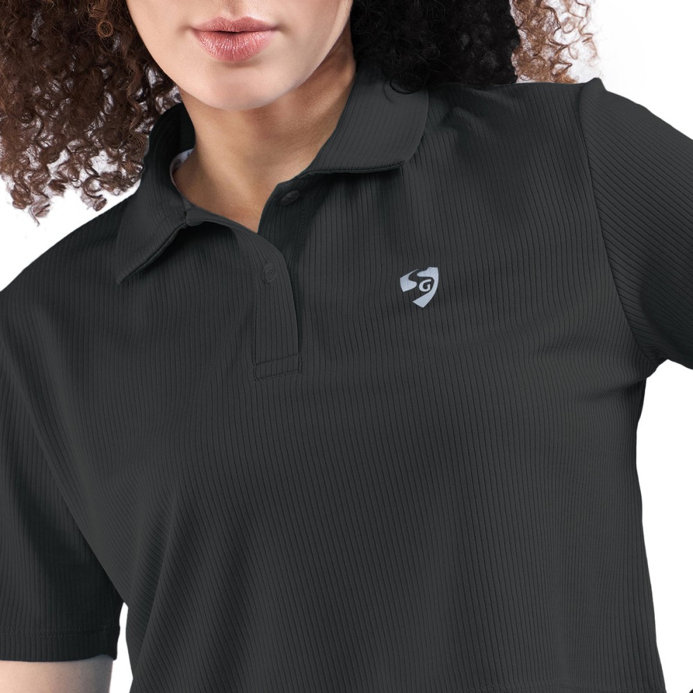 SG Women's Polo T-Shirt, S, Black