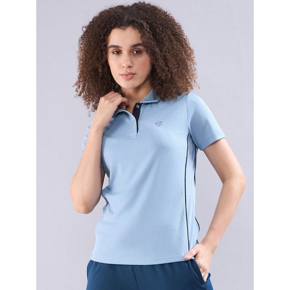 SG Women's Polo T-Shirt Sky, S, Sky