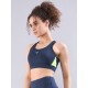 SG Women's Sports Bra, S, Navy/fluro/black SG Women's Sports Bra, S, Navy/fluro/black