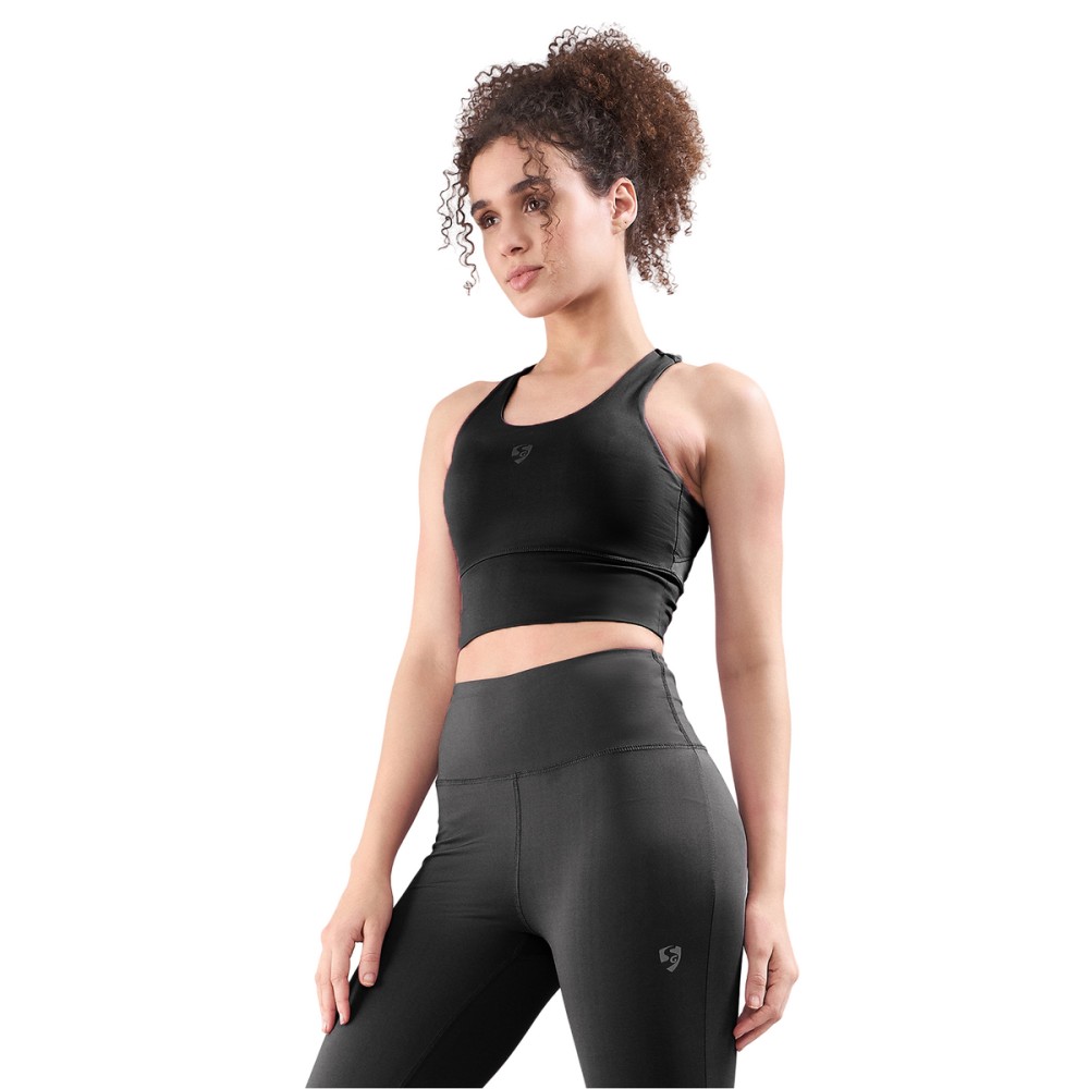 SG Women's Sports Bra (H1WSB8043), S, Black SG Women's Sports Bra (H1WSB8043), S, Black