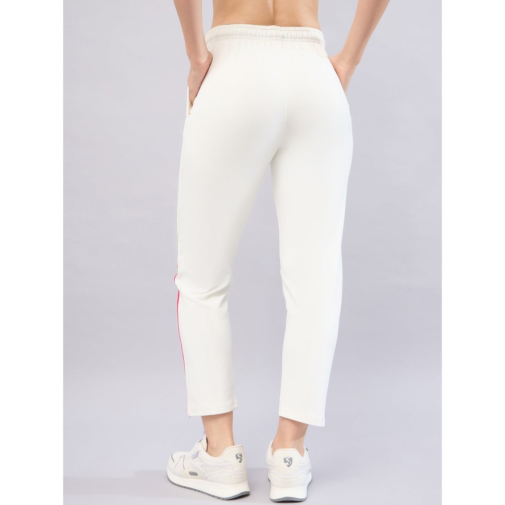 SG Women's Track Pant, S, White /pink SG Women's Track Pant, S, White /pink
