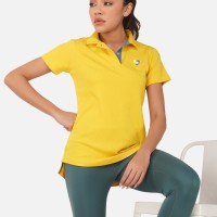 SG Regular Comfort Fit Polo T-Shirt For Womens & Girls, Sulphur Yellow, Red Paprika & Jet black, Fitness & Training, Jogging, Gym Wear & Fashion Wear, S, Sulphur Yellow