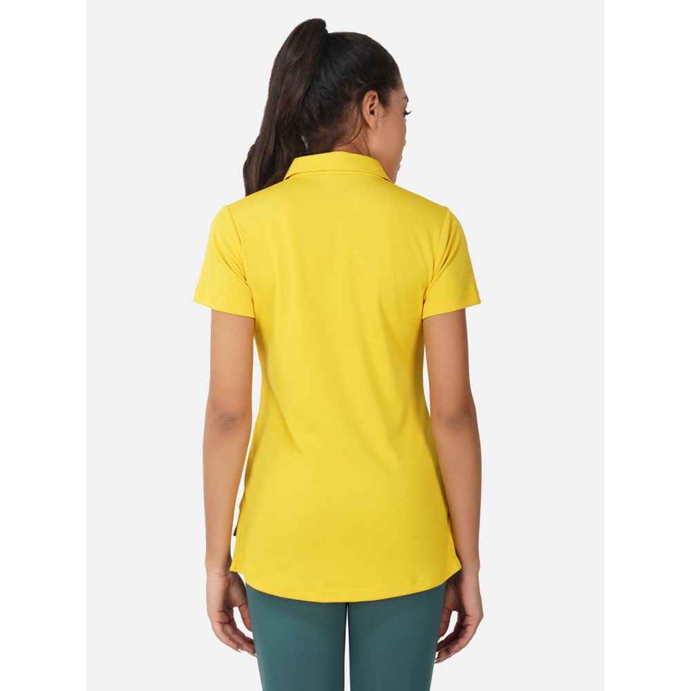SG Regular Comfort Fit Polo T-Shirt For Womens & Girls, Sulphur Yellow, Red Paprika & Jet black, Fitness & Training, Jogging, Gym Wear & Fashion Wear, S, Sulphur Yellow