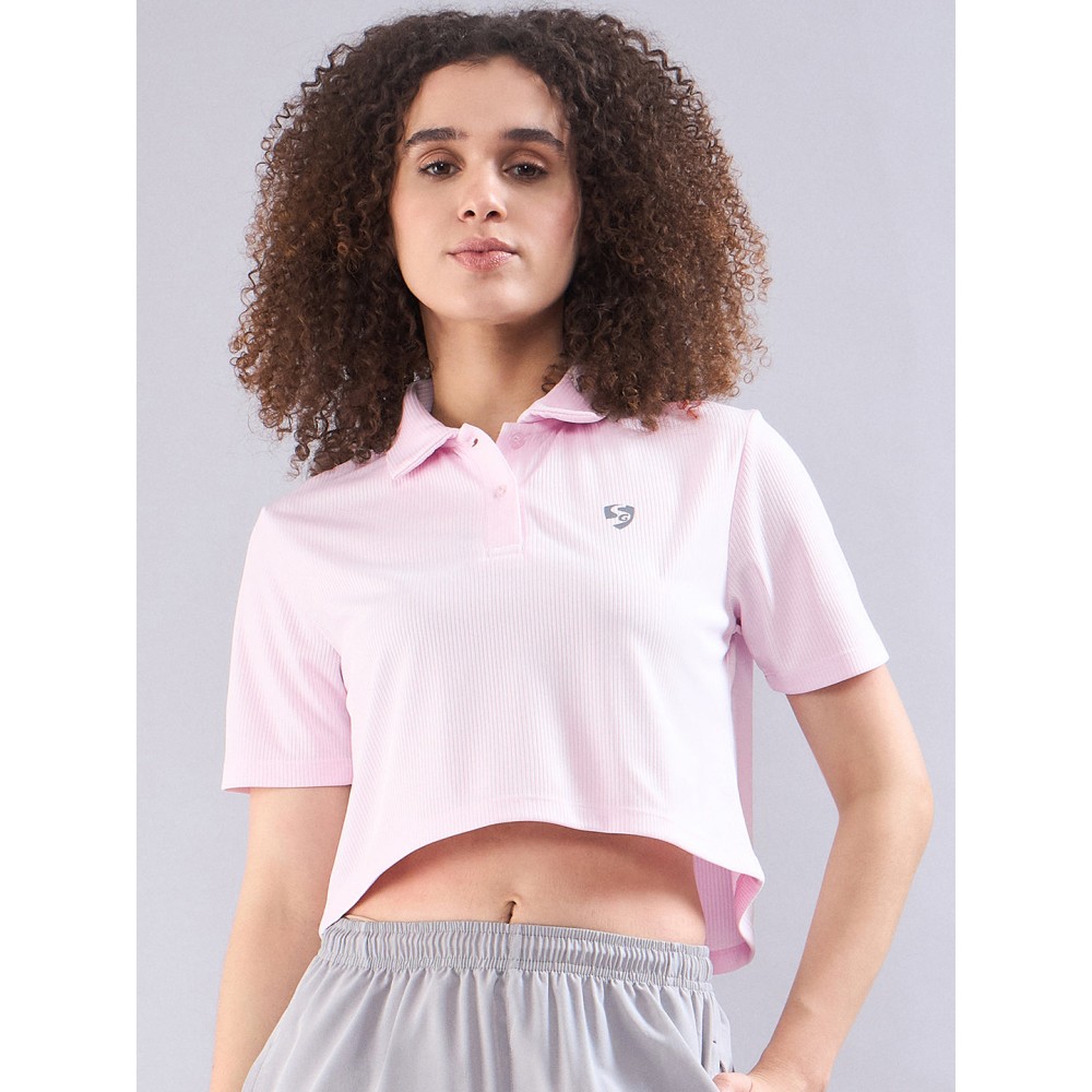 SG Women's Polo T-Shirt Powder Pink, S, Powder Pink