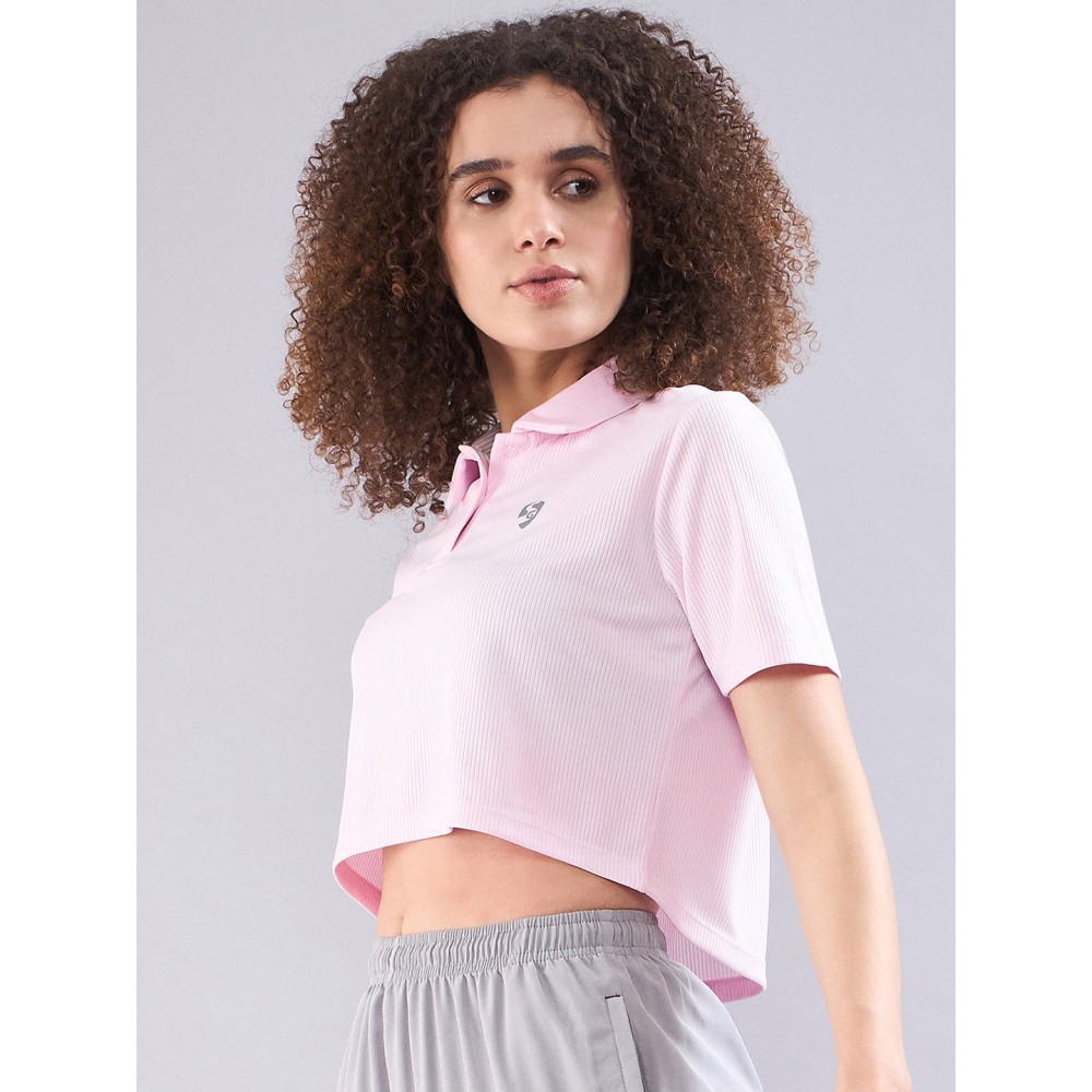 SG Women's Polo T-Shirt Powder Pink, S, Powder Pink