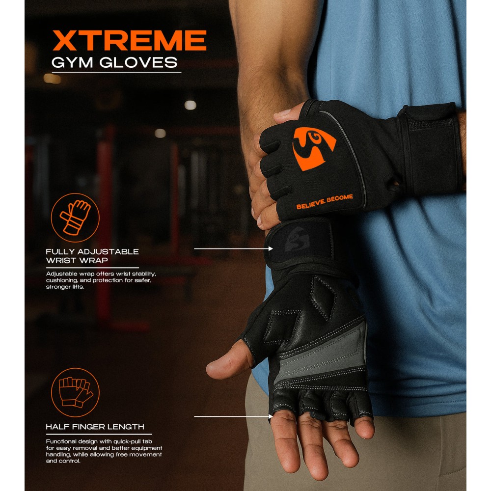 SG Xtreme Gym Gloves, M SG Xtreme Gym Gloves, M