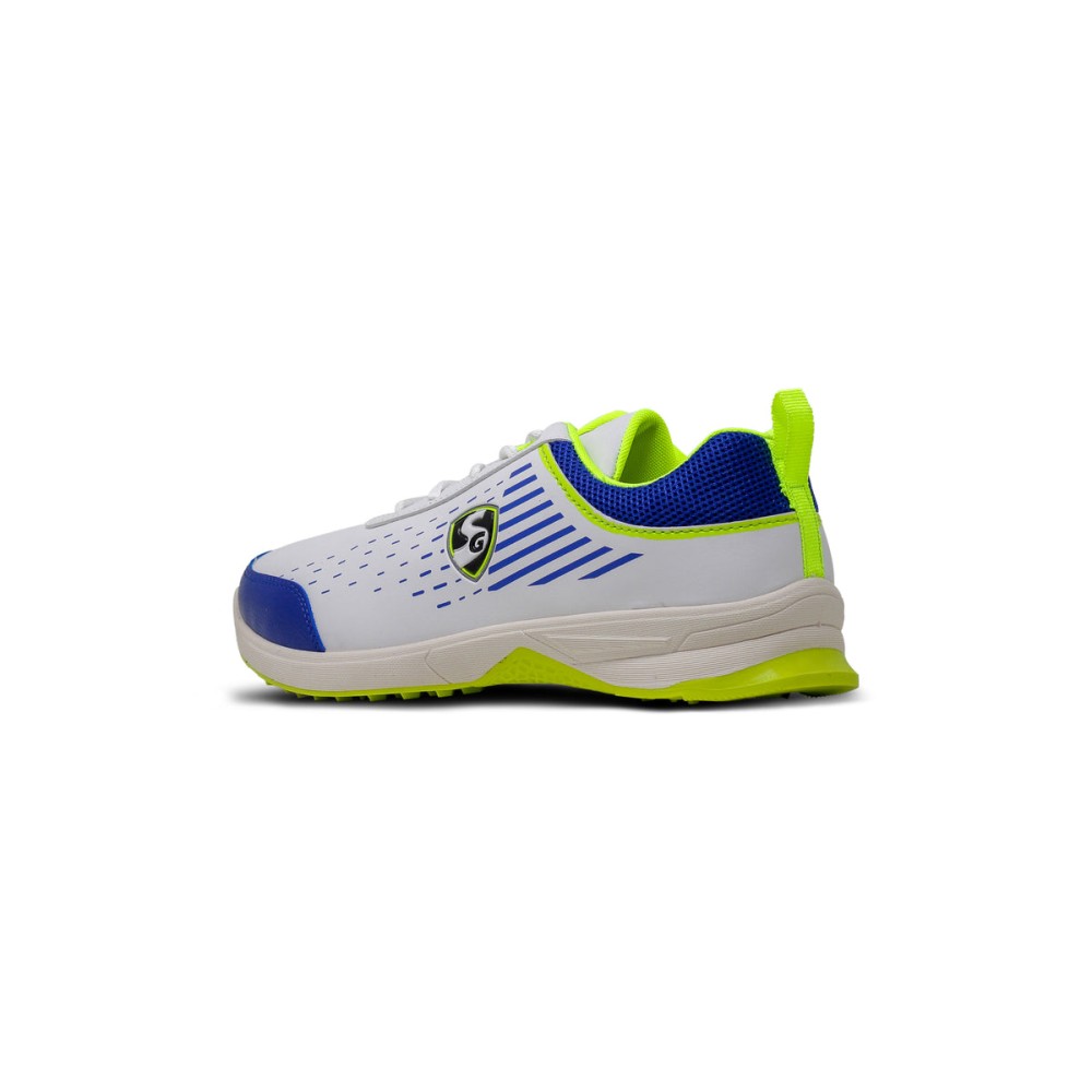 SG YORKER White/Royal Blue/Lime Sports Shoes: Elevate Your Style with Trendy Comfort, Uk-6