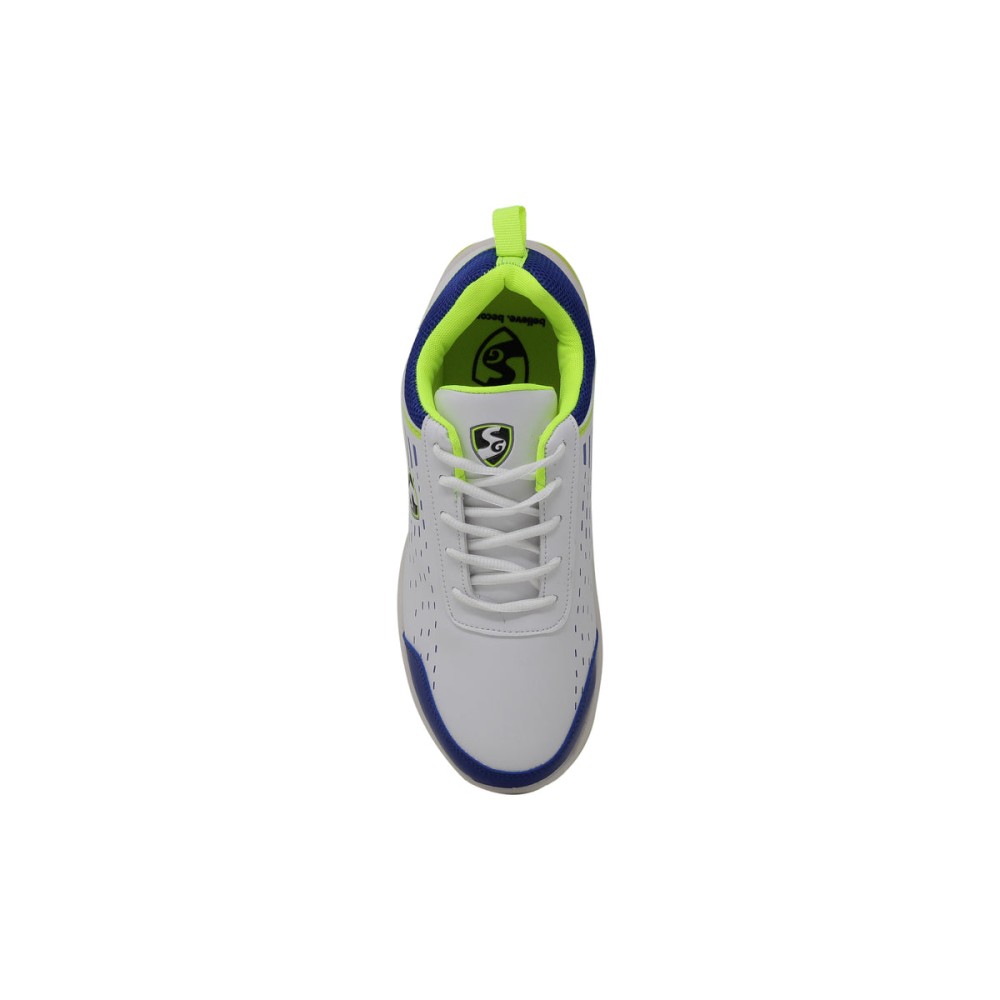 SG YORKER White/Royal Blue/Lime Sports Shoes: Elevate Your Style with Trendy Comfort, Uk-6