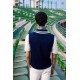 SG Signature Sleeveless Pullover (Navy), S, Navy/ White