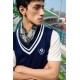 SG Signature Sleeveless Pullover (Navy), S, Navy/ White