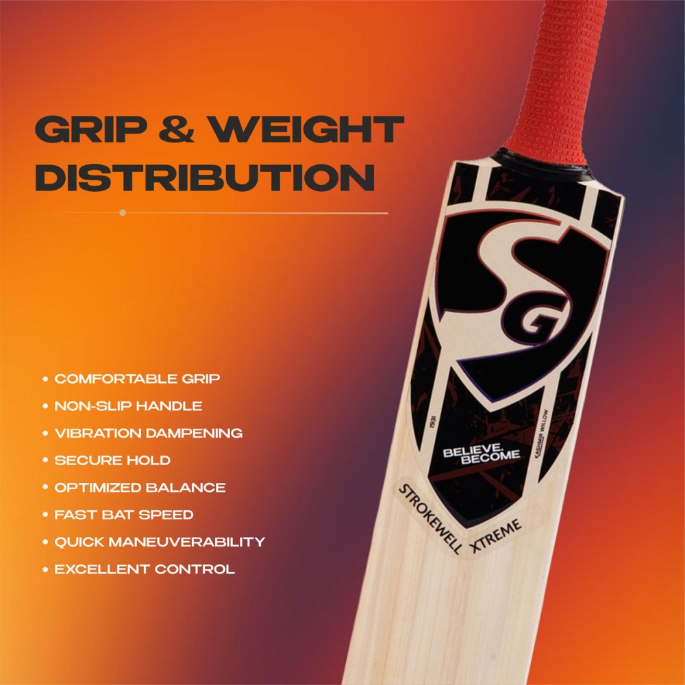 SG Strokewell Xtreme Kashmir Willow Cricket Bat, sh