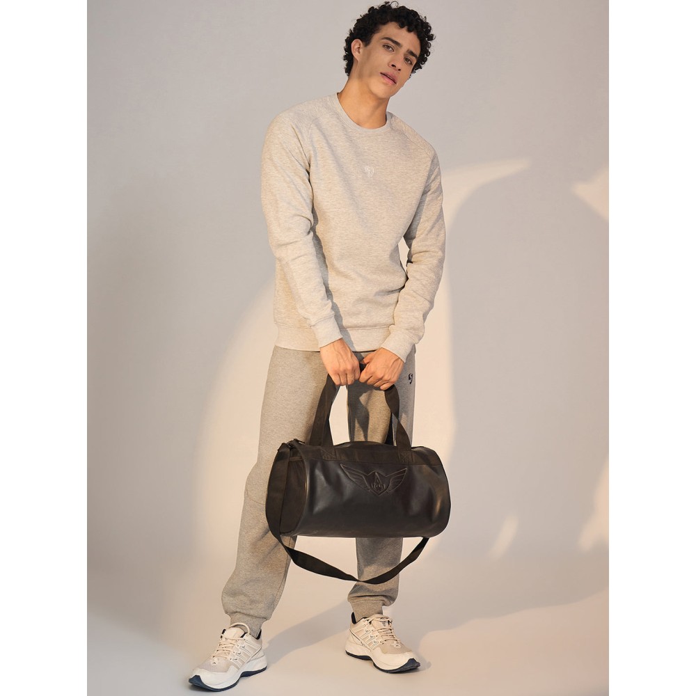 SG SWEAT SHIRT MEN SG H4MSW8245 GREY MELANGE, S, Grey Melange