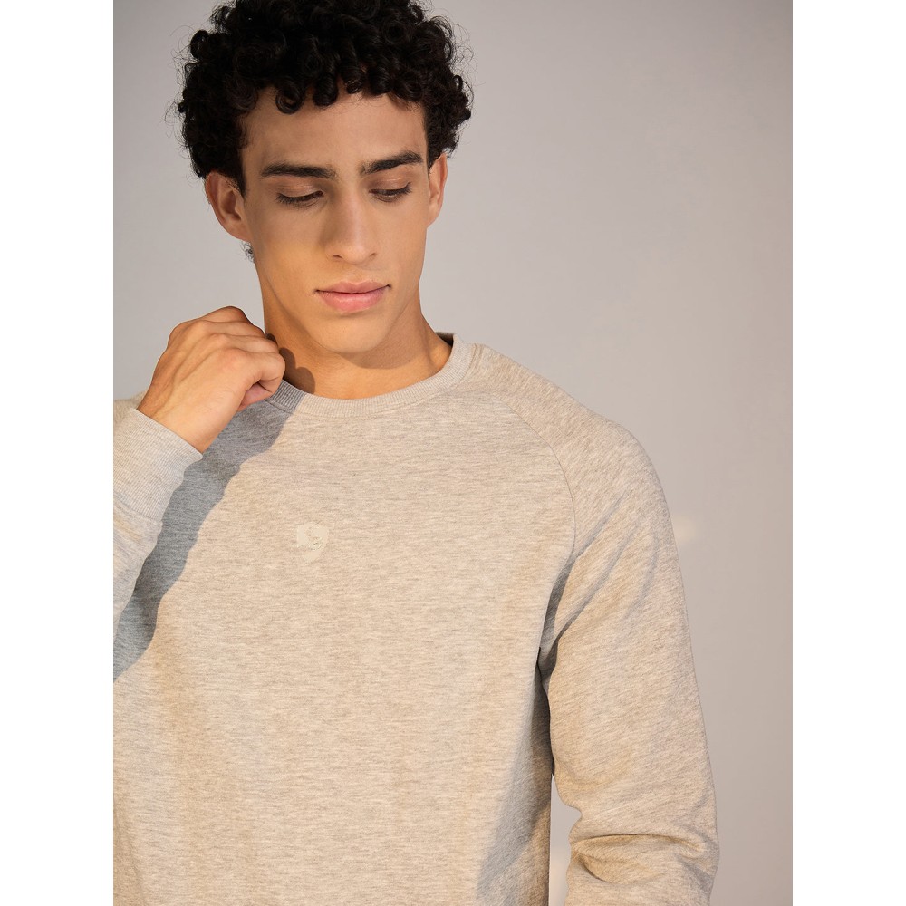 SG SWEAT SHIRT MEN SG H4MSW8245 GREY MELANGE, S, Grey Melange