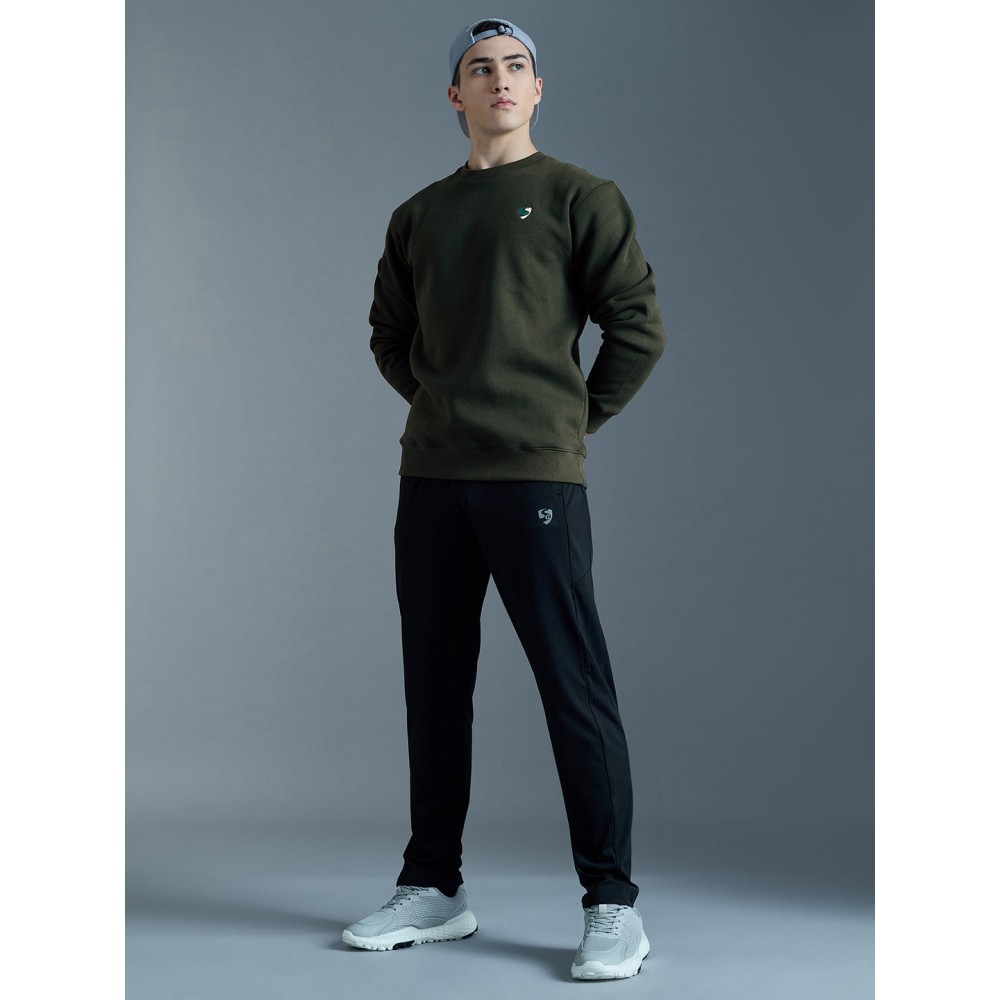 SG PC Fleece COR Sweatshirt For Men And Boys, S, Olive