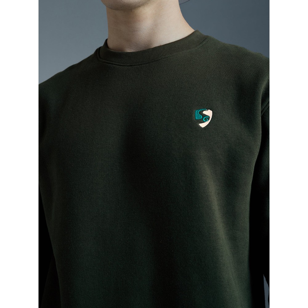 SG PC Fleece COR Sweatshirt For Men And Boys, S, Olive