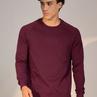 SG SWEATSHIRT MEN SG H4MSW8247 MAROON, S, Maroon