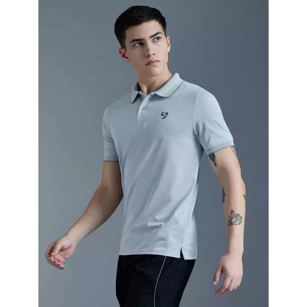 SG Poly Pique COR Polo T-Shirt For Men And Boys, S, Sky Blue SG Poly Pique COR Polo T-Shirt For Men And Boys, S, Sky Blue