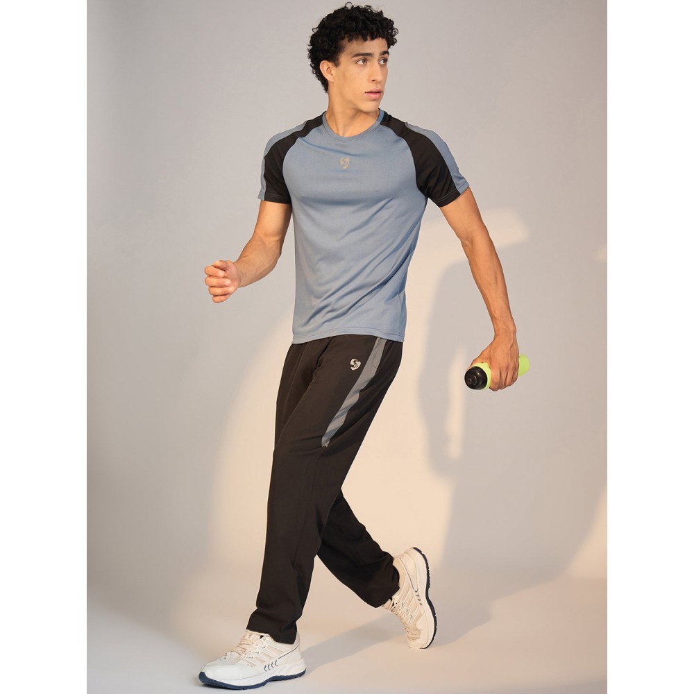 SG T-SHIRT MEN SG H3MT8205 BLUE GREY/BLACK, S, Blue Grey/ Black