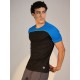 SG T-SHIRT MEN SG H3MT8206 BLACK/ROYAL BLUE, S, Black/ Royal Blue