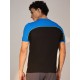 SG T-SHIRT MEN SG H3MT8206 BLACK/ROYAL BLUE, S, Black/ Royal Blue