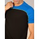 SG T-SHIRT MEN SG H3MT8206 BLACK/ROYAL BLUE, S, Black/ Royal Blue