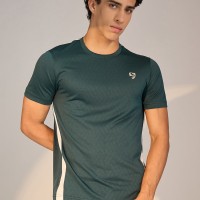 SG T-SHIRT MEN SG H3MT8209 TEAL GREEN/WHITE, S, Teal Green/ White