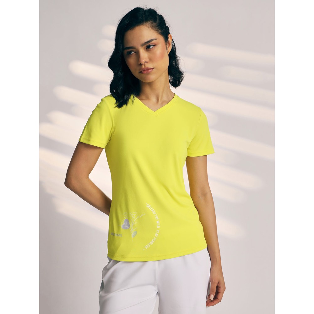 SG T-SHIRT WOMEN SG H3WT8258 CHARTREUSE YELLOW, S, Chartreuse Yellow