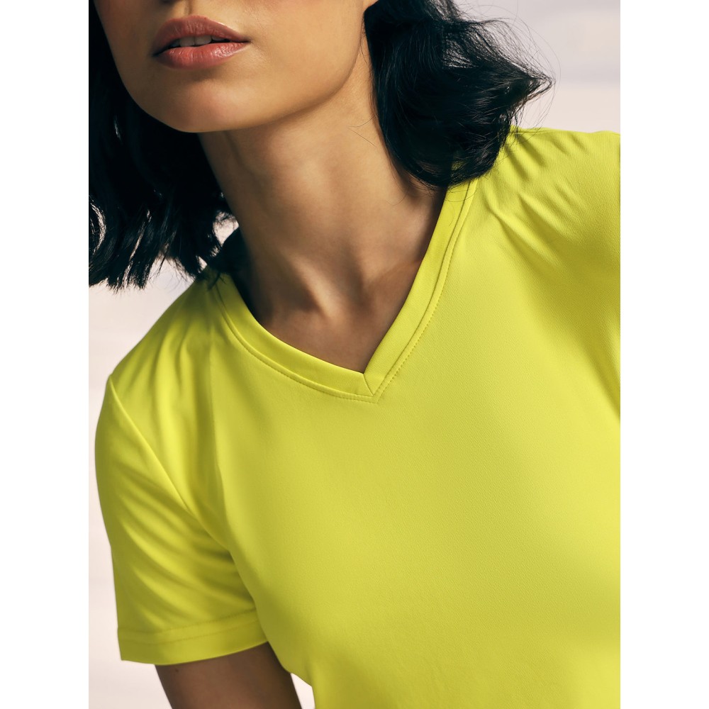 SG T-SHIRT WOMEN SG H3WT8258 CHARTREUSE YELLOW, S, Chartreuse Yellow