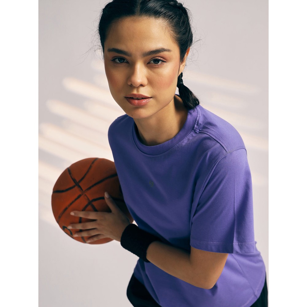 SG T-SHIRT WOMEN SG H3WT8299 LAVENDER, S, Lavender