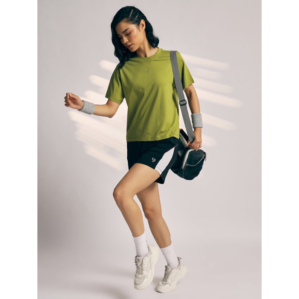 SG T-SHIRT WOMEN SG H3WT8299 OLIVE GREEN, S, Olive Green