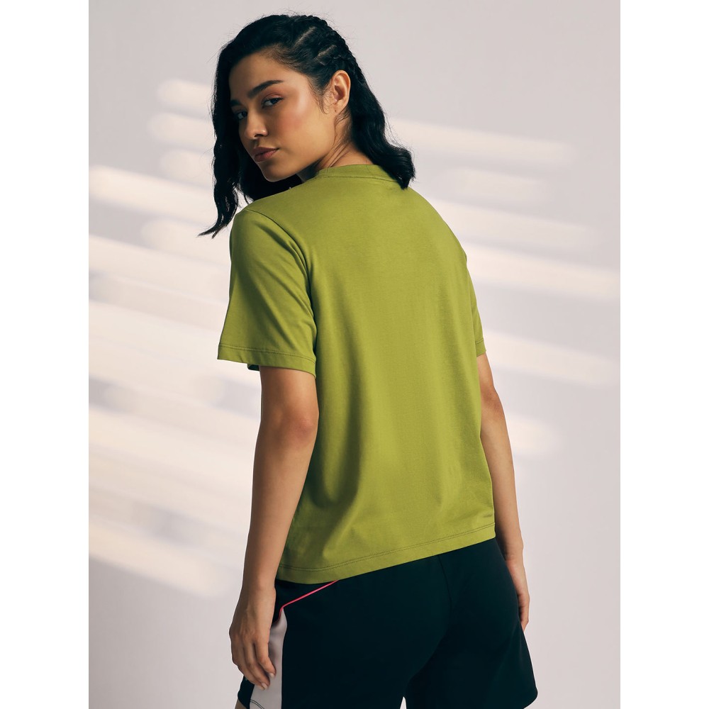 SG T-SHIRT WOMEN SG H3WT8299 OLIVE GREEN, S, Olive Green