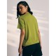 SG T-SHIRT WOMEN SG H3WT8299 OLIVE GREEN, S, Olive Green