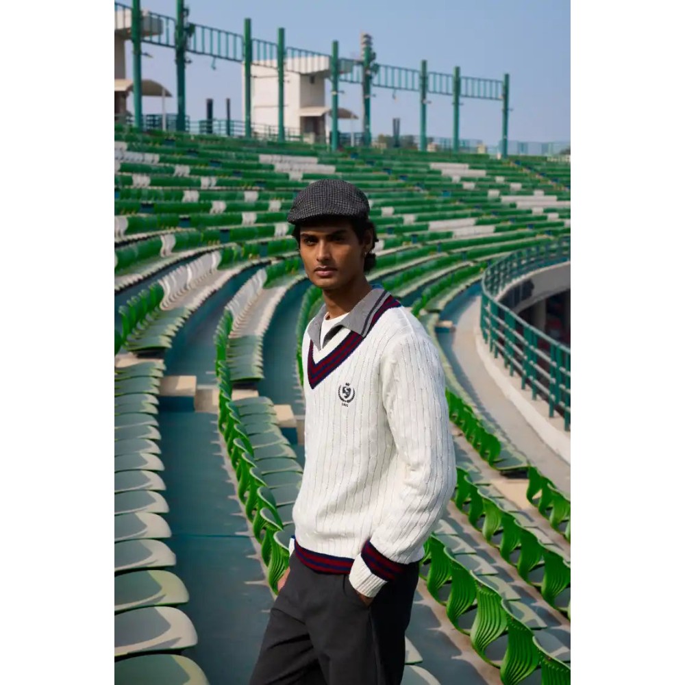SG The Pavilion Cricket Pullover (Maroon), S, White/ Maroon/ Navy SG The Pavilion Cricket Pullover (Maroon), S, White/ Maroon/ Navy