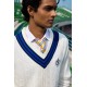 SG The Pavilion Cricket Pullover (Navy), S, White/ Blue/ Navy