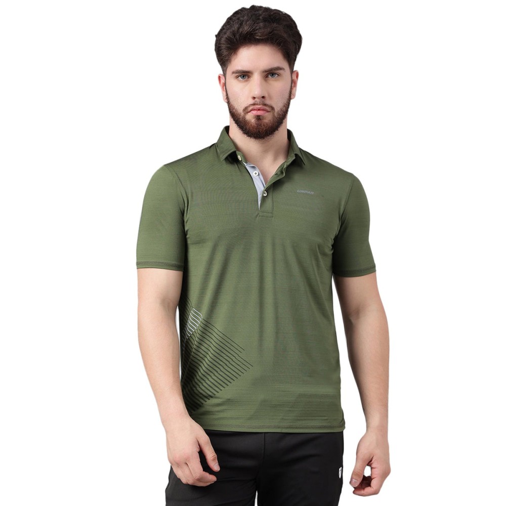 SG Men's Olive Polo T-Shirt, Fitness & Training, Jogging, Regular & Fashion Wear, S, Olive