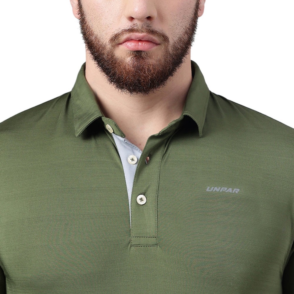 SG Men's Olive Polo T-Shirt, Fitness & Training, Jogging, Regular & Fashion Wear, S, Olive