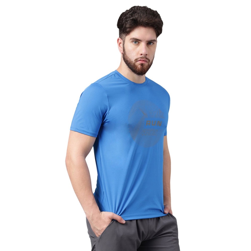 SG Unpar by SG Round Neck Regular Comfort Fit T-Shirt For Mens & Boys, Blue, Fitness & Training, Jogging, Gym Wear & Fashion Wear, S, Blue