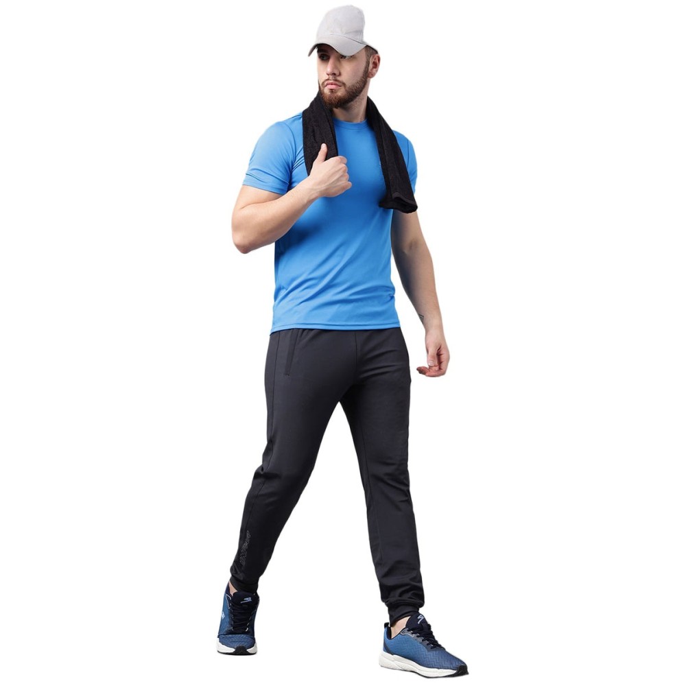 SG Unpar by SG Round Neck Scuba Regular Comfort Fit T-Shirt For Mens & Boys, Blue, Fitness & Training, Jogging, Gym Wear & Fashion Wear, S, Blue