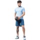 SG Men's Round Neck Sky T-Shirt, Fitness & Training, Jogging, Regular & Fashion Wear, S, Sky