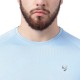SG Men's Round Neck Sky T-Shirt, Fitness & Training, Jogging, Regular & Fashion Wear, S, Sky