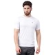 SG Men's Round Neck White T-Shirt, Fitness & Training, Jogging, Regular & Fashion Wear, S, White
