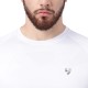 SG Men's Round Neck White T-Shirt, Fitness & Training, Jogging, Regular & Fashion Wear, S, White